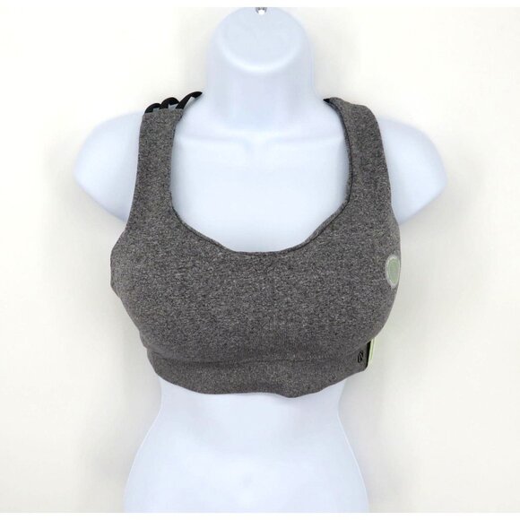 Marika Sport Women's Heather Gray Sports Strappy Back L 36C - 38B NWT $40 - Picture 1 of 2